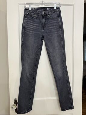 Re-imagined by J.Crew High-Rise Skinny Jeans a faded grey/washed black 26 tall